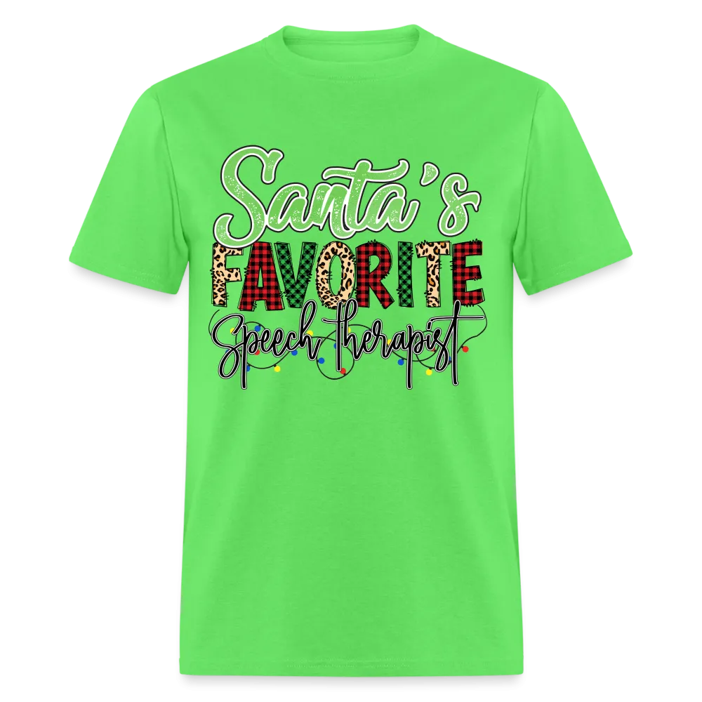 Santa's Favorite Speech Therapist (Christmas) T-Shirt