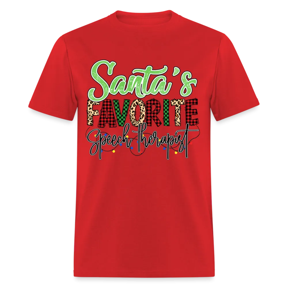 Santa's Favorite Speech Therapist (Christmas) T-Shirt
