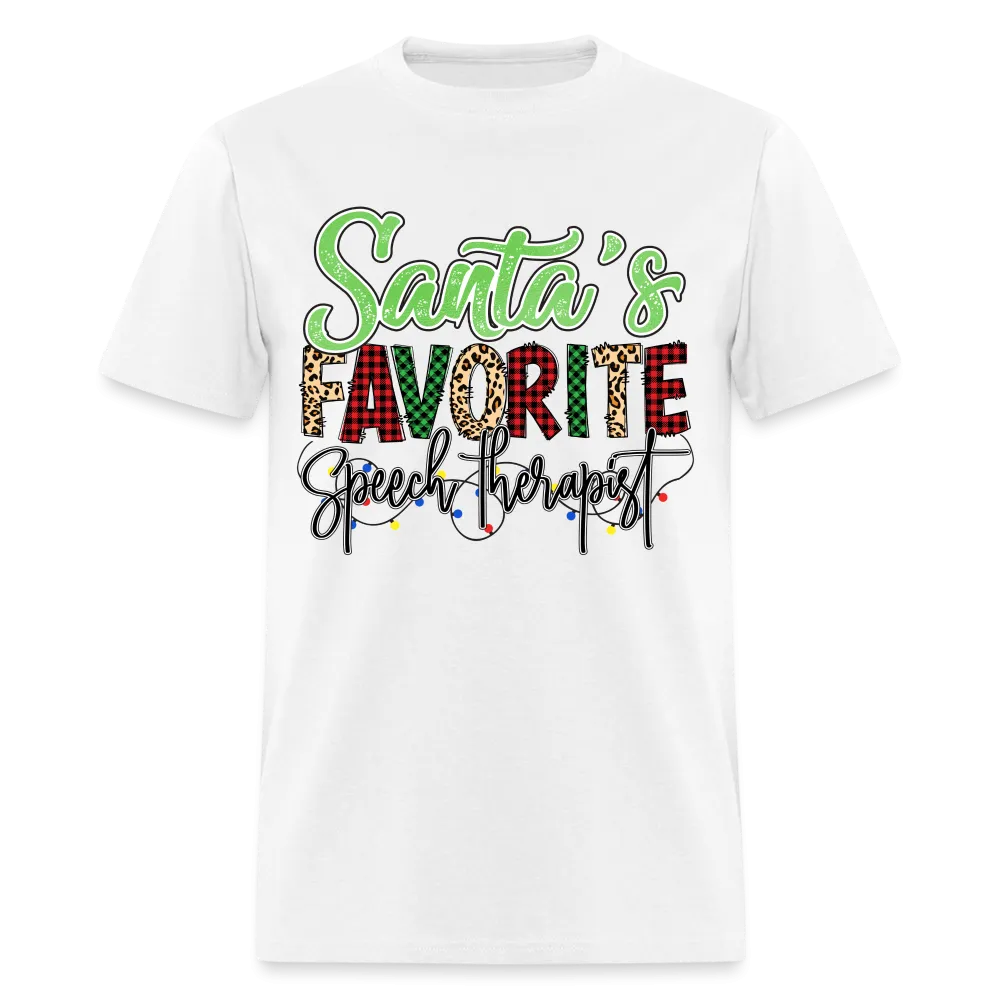 Santa's Favorite Speech Therapist (Christmas) T-Shirt