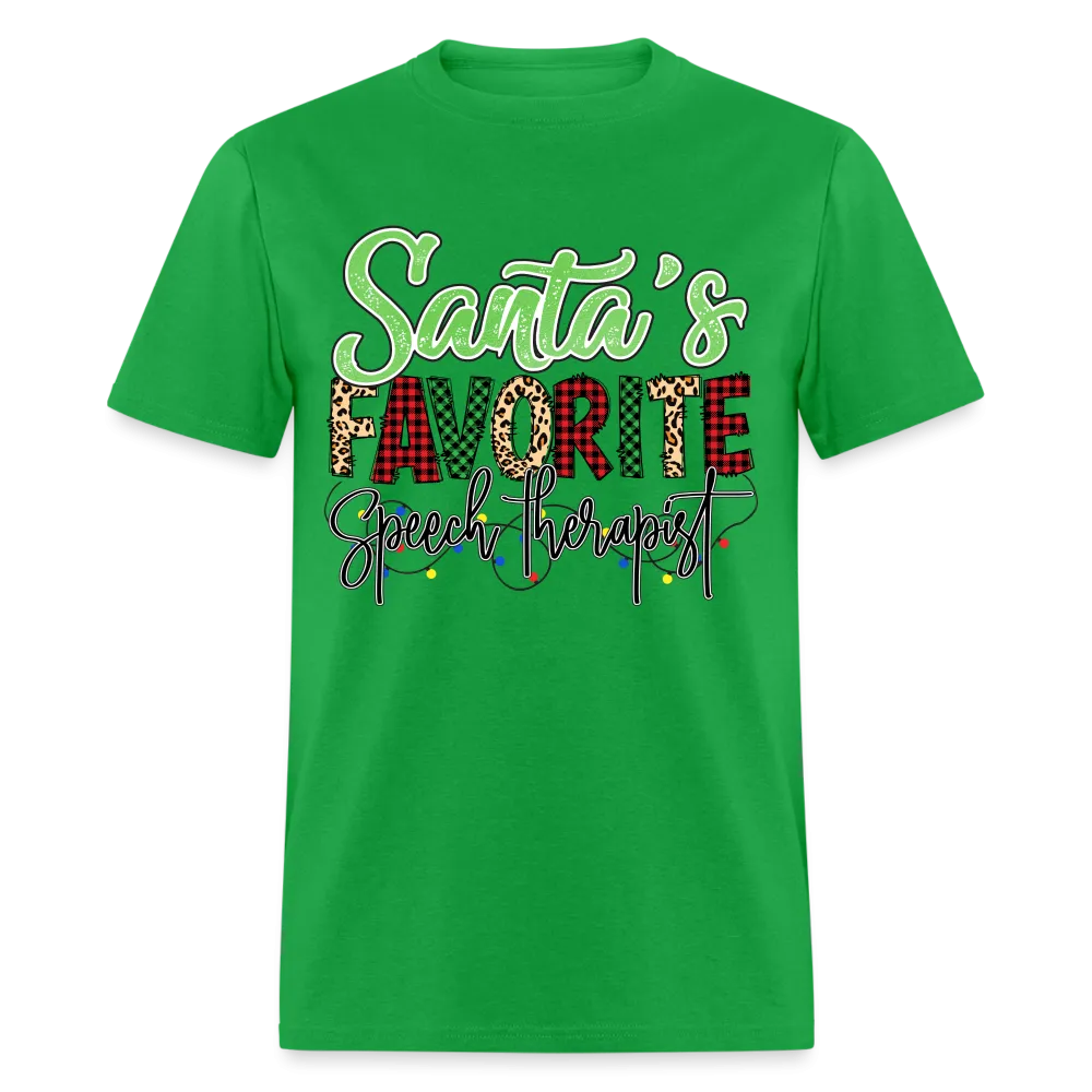 Santa's Favorite Speech Therapist (Christmas) T-Shirt