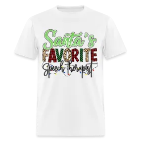 Santa's Favorite Speech Therapist (Christmas) T-Shirt