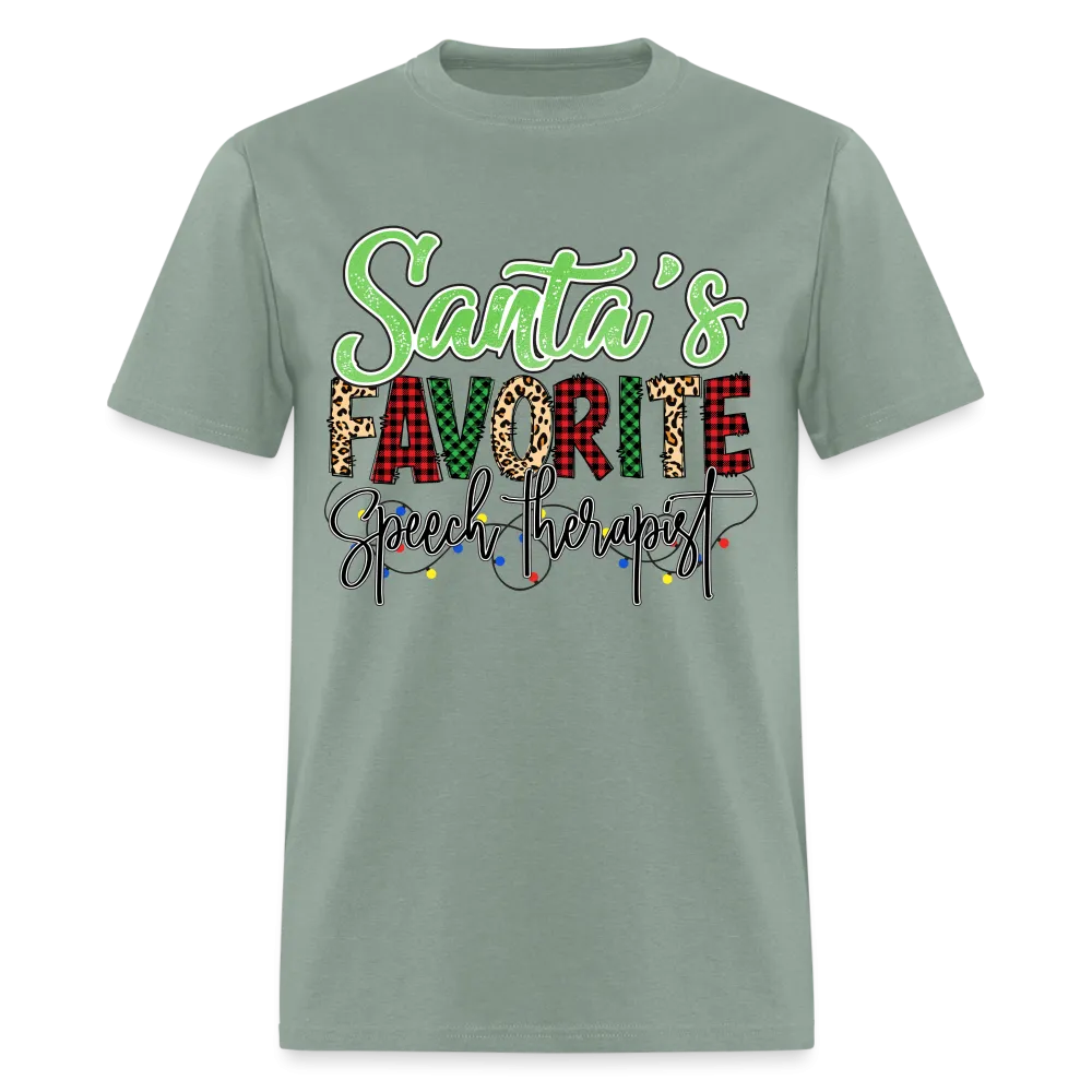 Santa's Favorite Speech Therapist (Christmas) T-Shirt