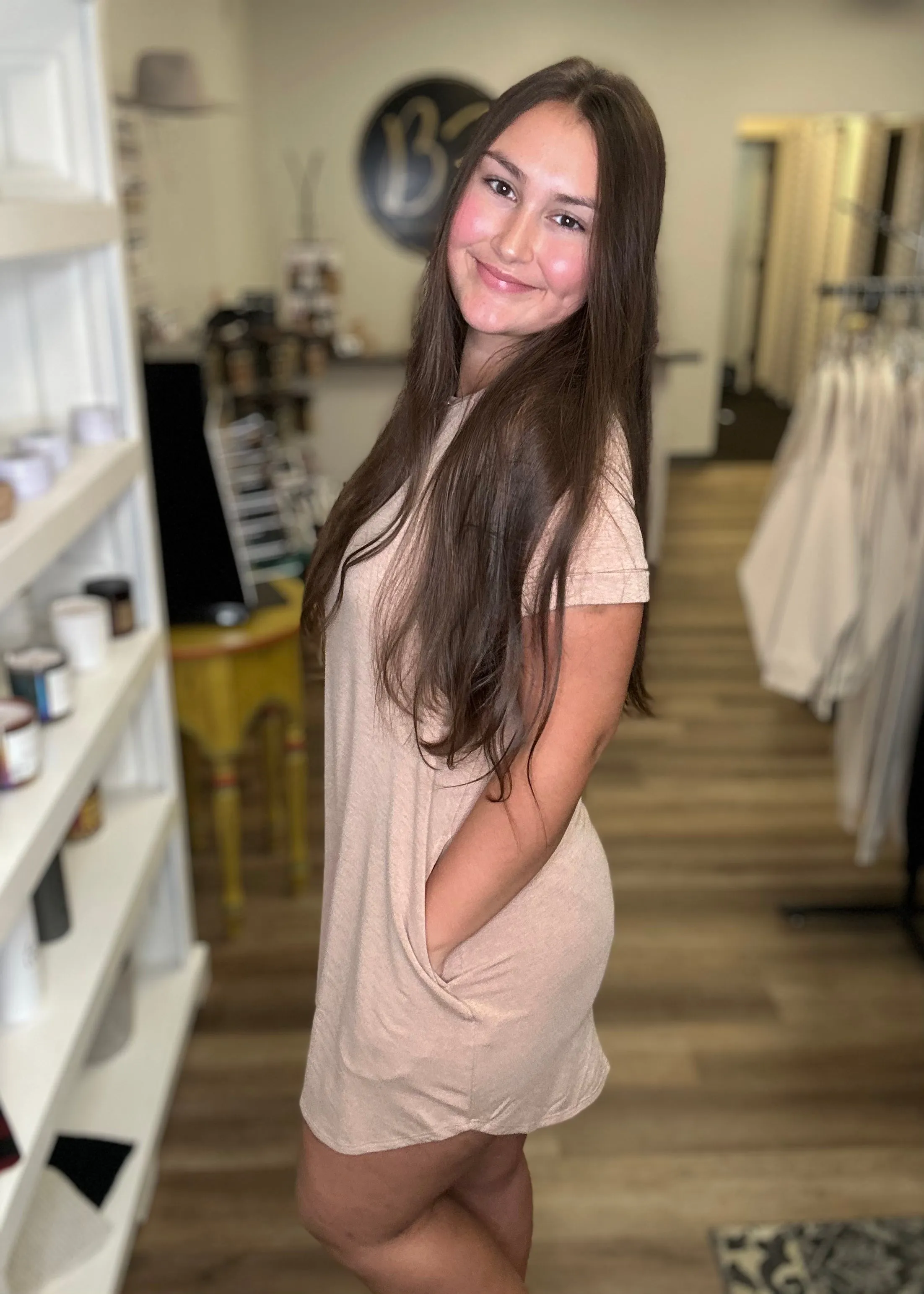 Short sleeve Round neck dress