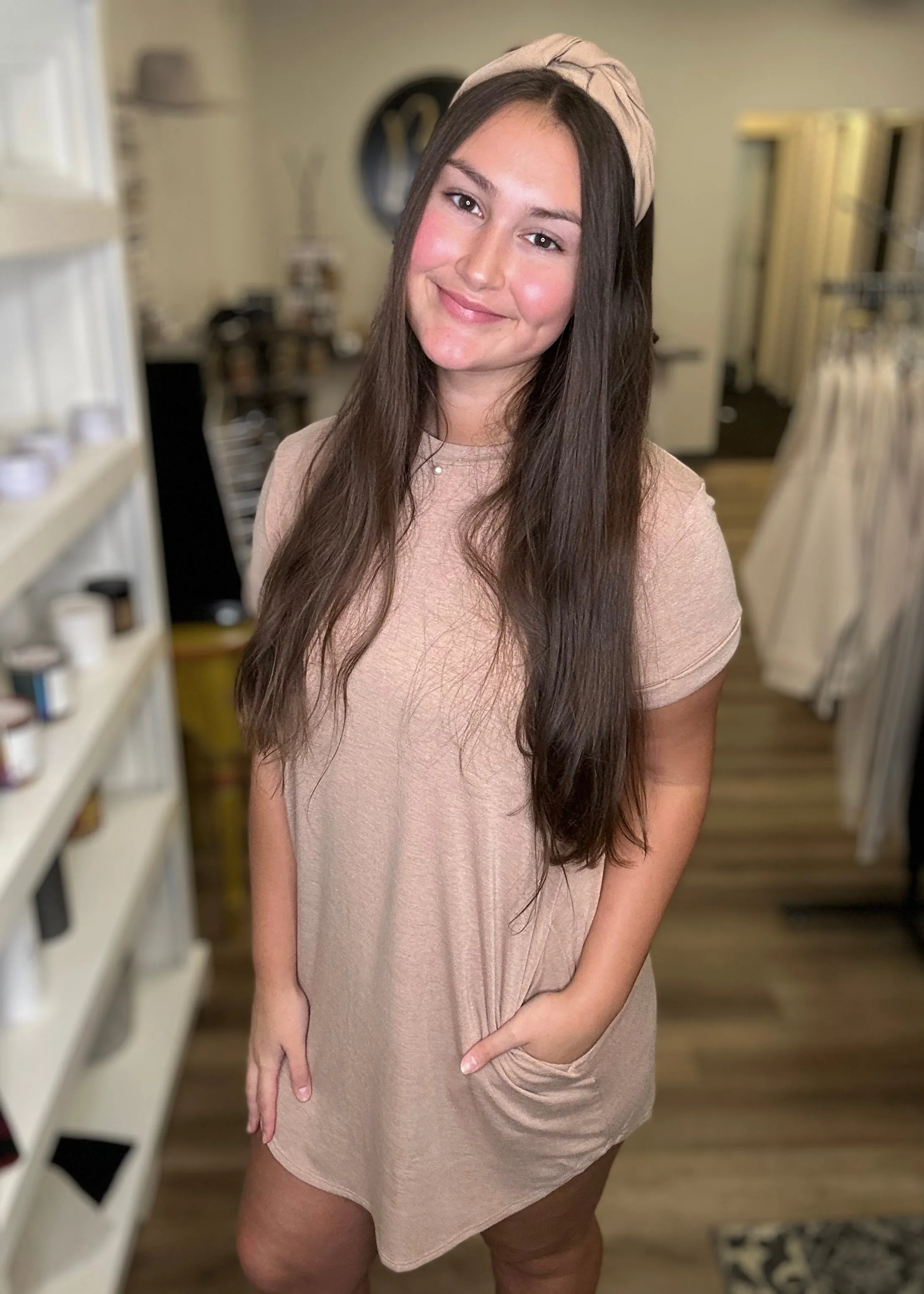 Short sleeve Round neck dress