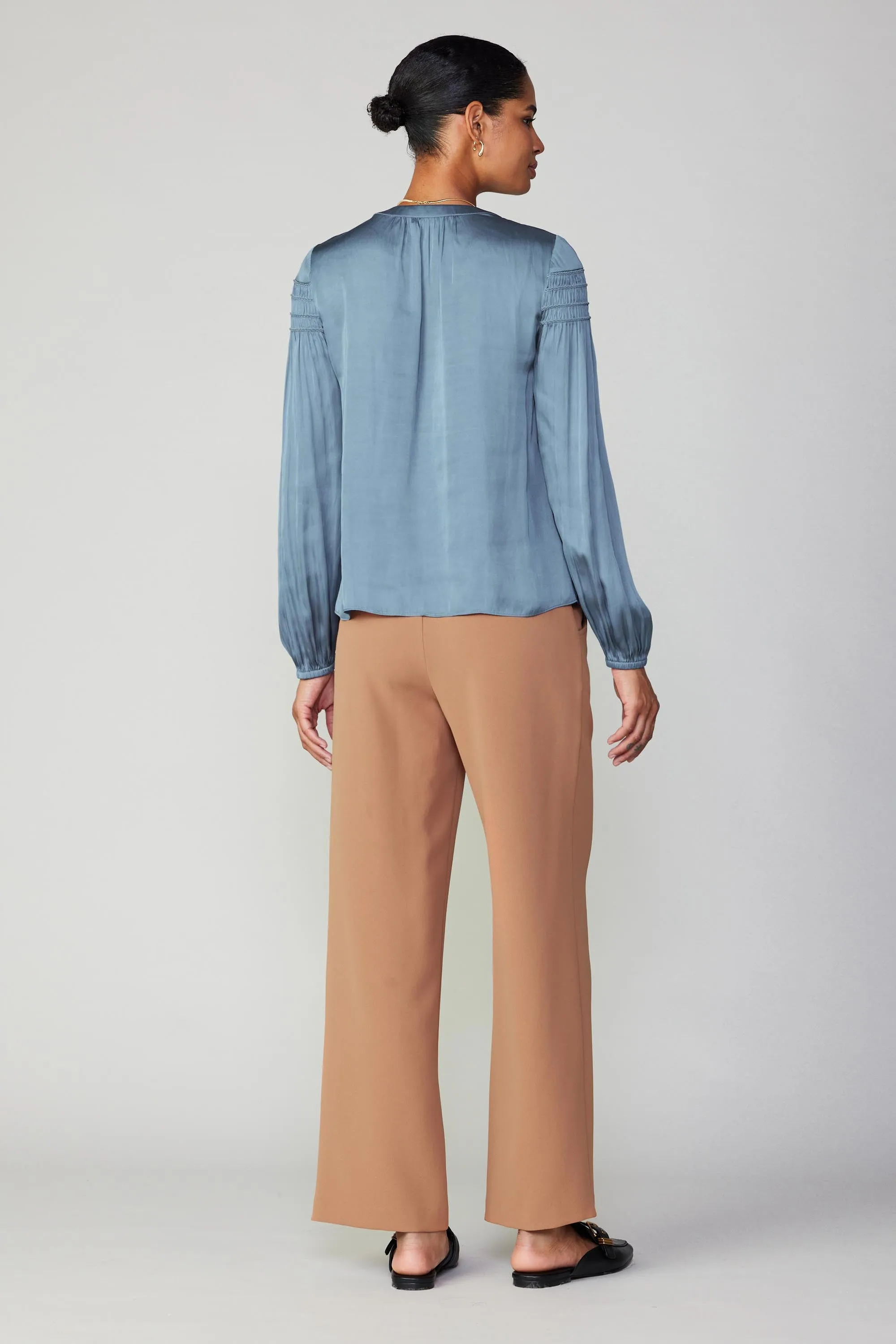 Smocked Sleeve Blouse