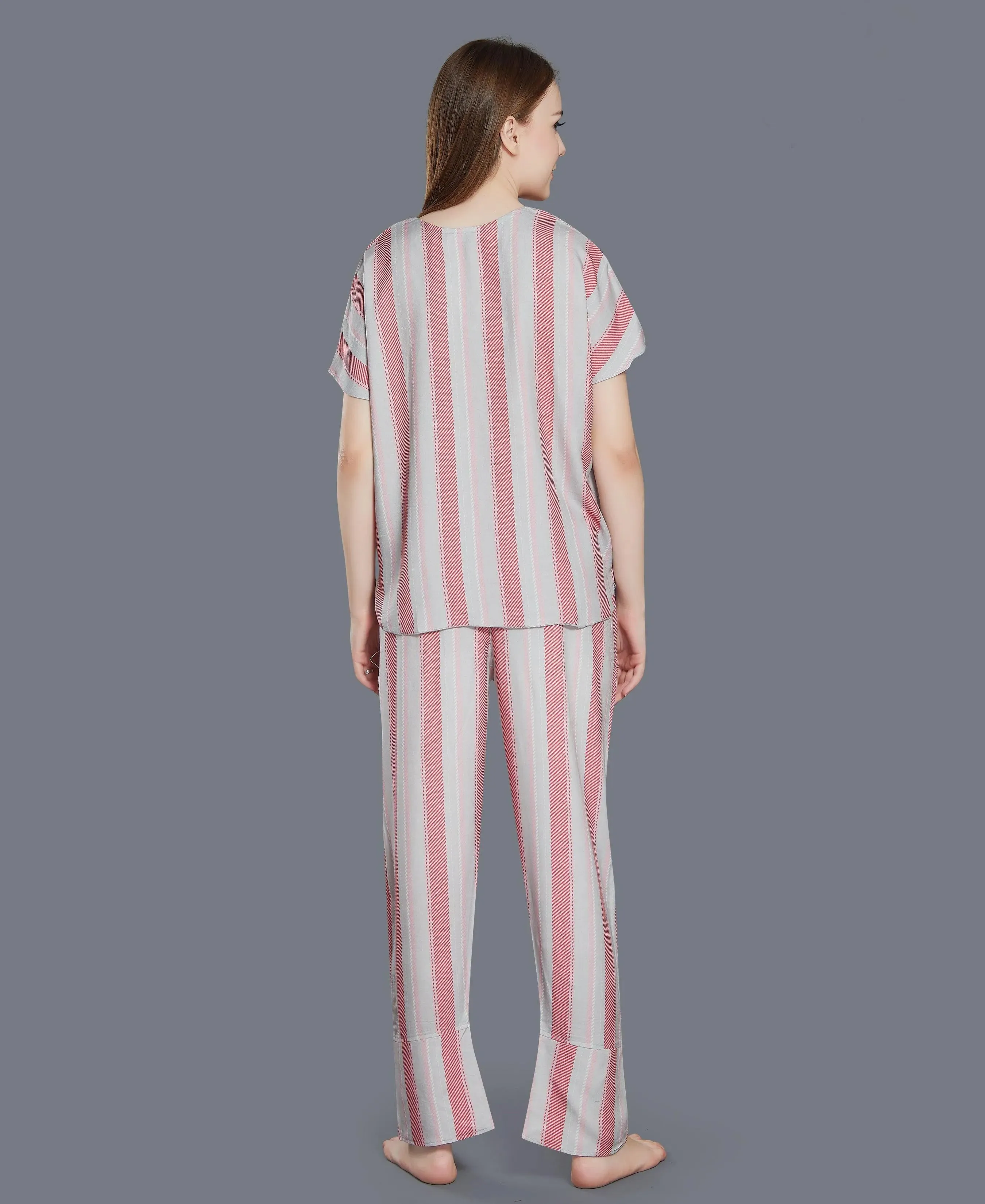 Striped Cotton Night Suit