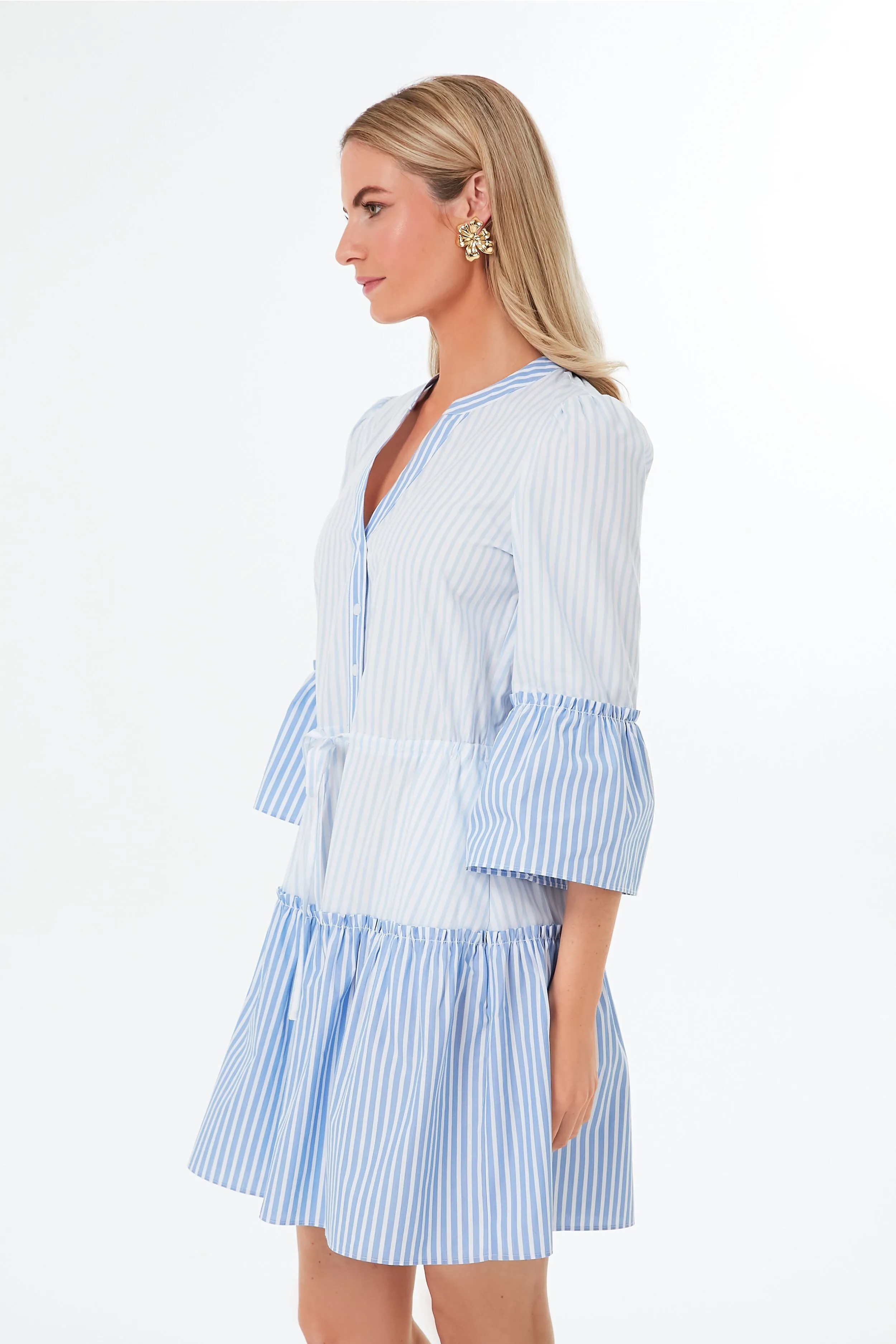 Striped Multi Blue Avery Shirt Dress