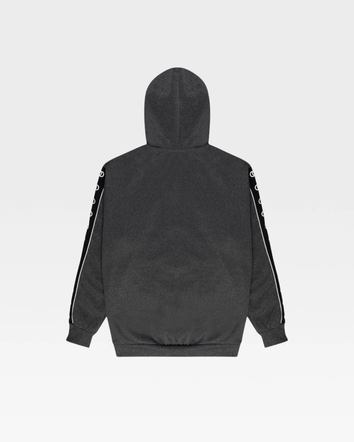 Striped Sleeve Track Suit in Black & Grey