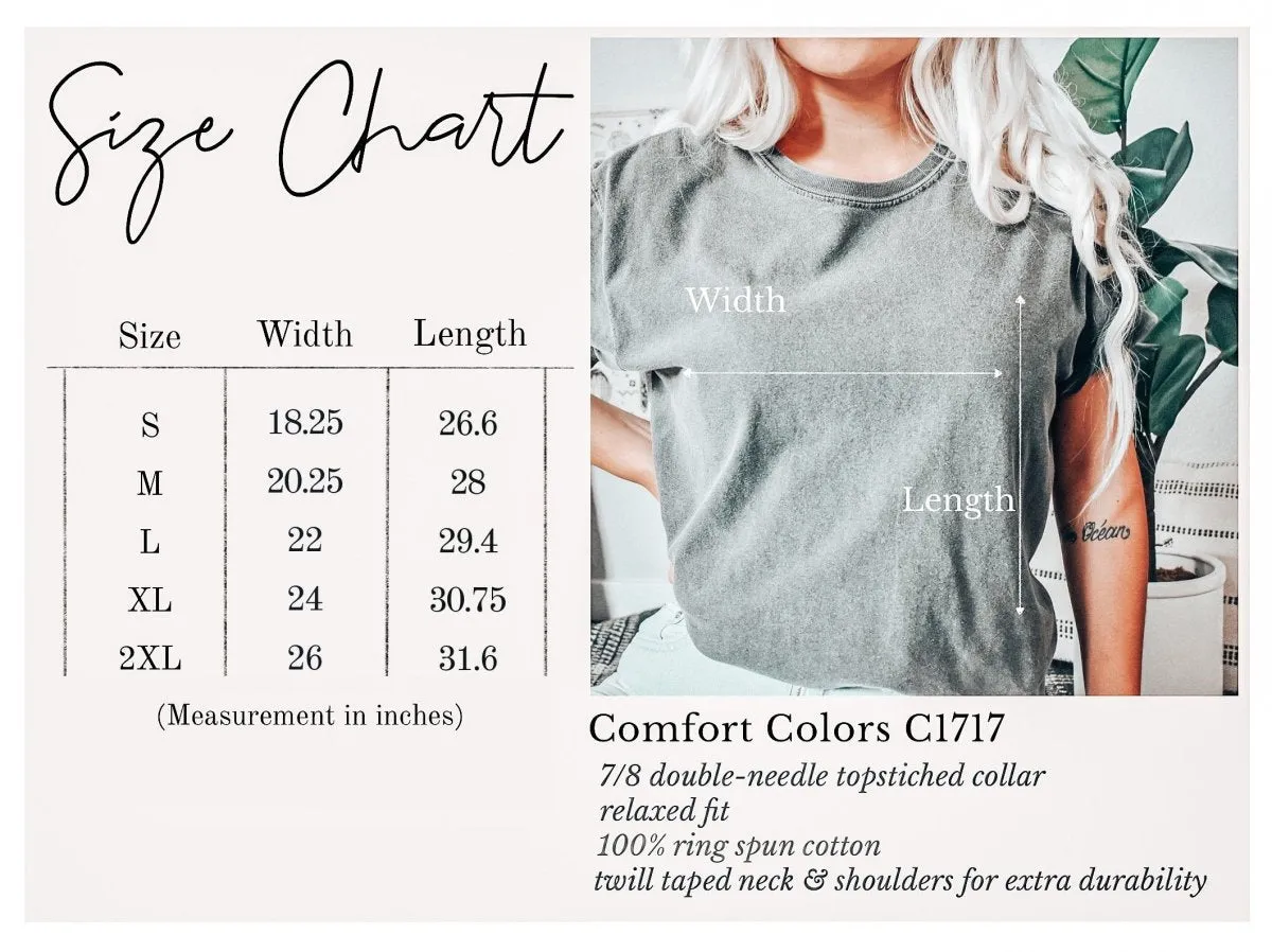 Sun Rays Lake Days Blue Back Design Comfort Color Tee