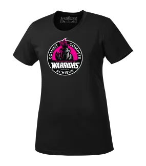 SWO Warriors Pink Badge Ladies Dri-Fit T-Shirt with Printed Logo