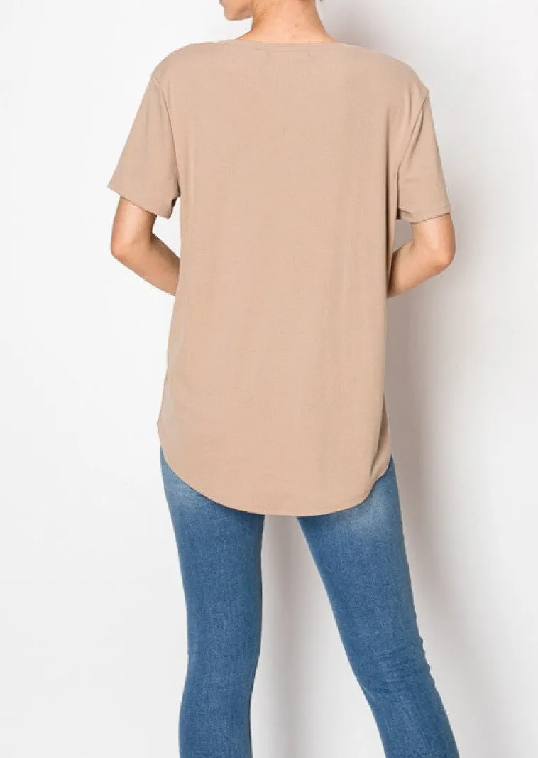 Taupe Star Sequin Top #765