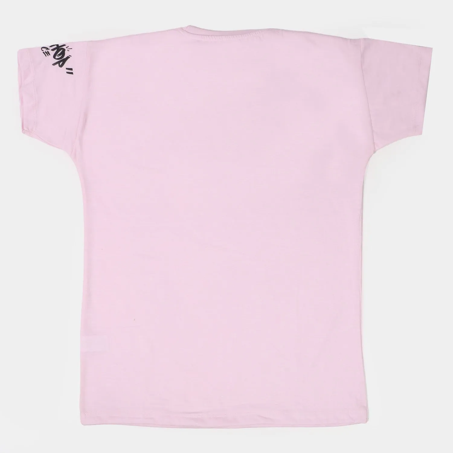 Teens Girls Cotton T-shirt Character - Light Pink