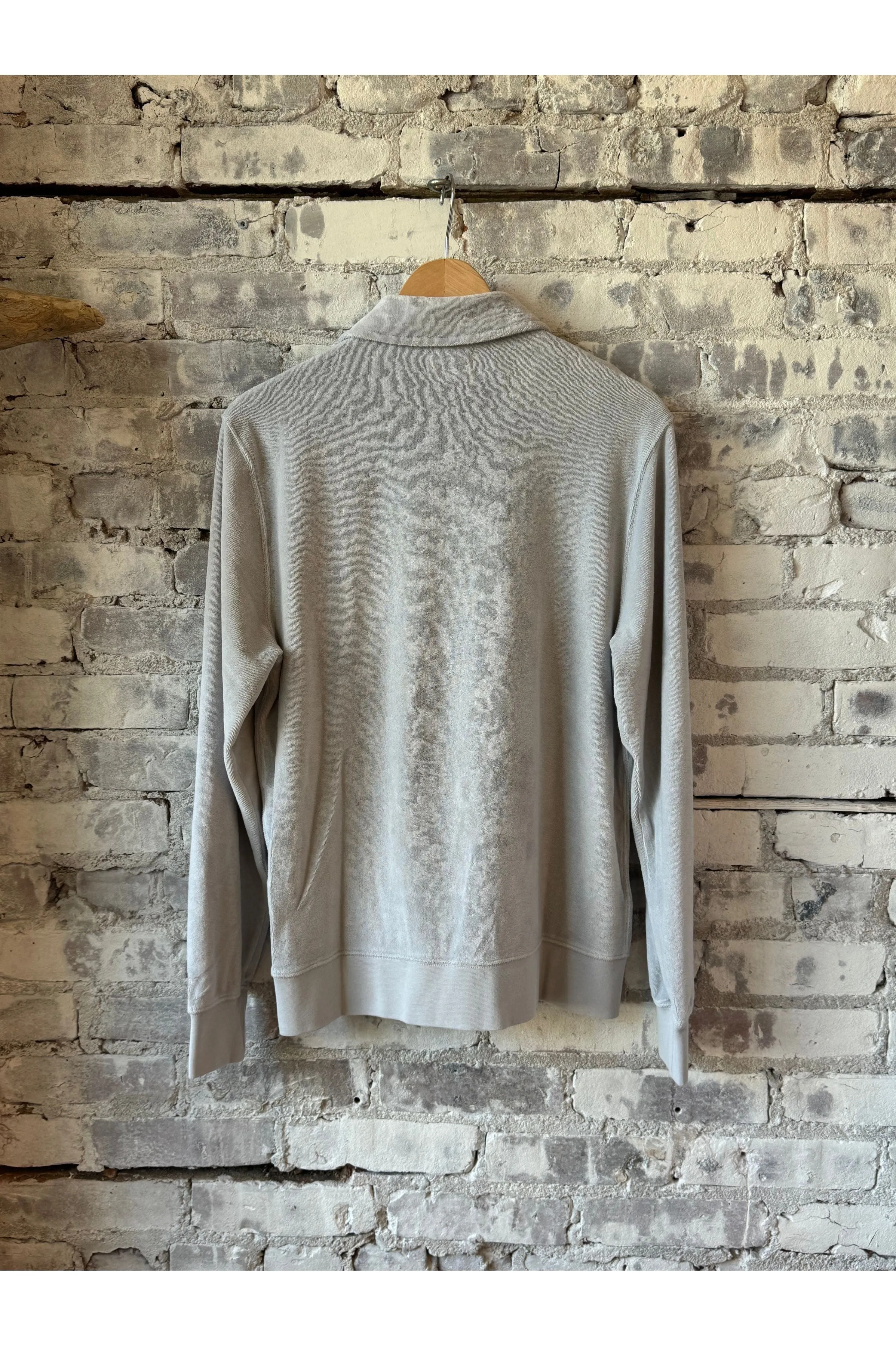 Terry Zip Sweatshirt - Silver