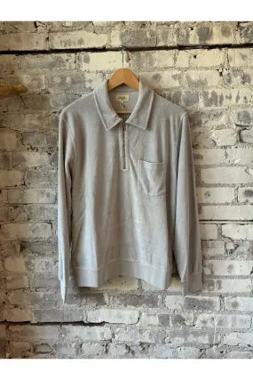 Terry Zip Sweatshirt - Silver