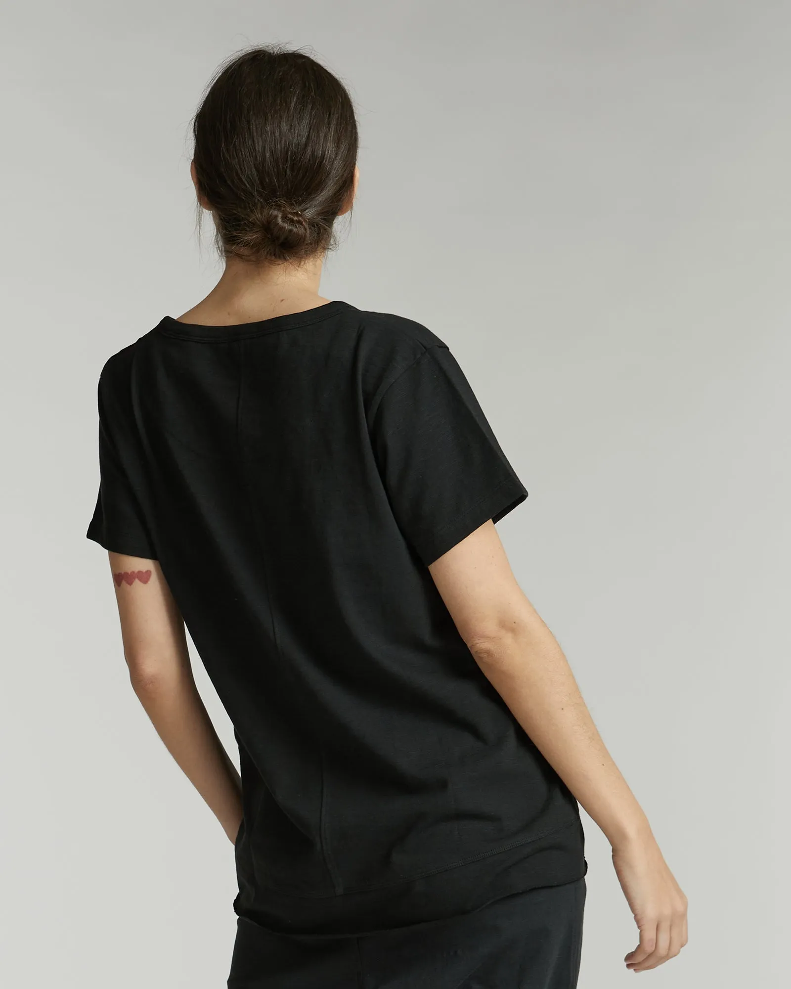 The Raw Hem Slub Tee | Squid Ink