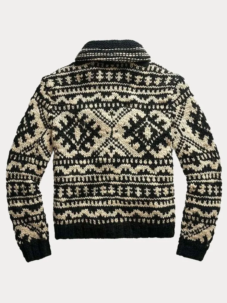 Trendy Graphic Sweater Coat