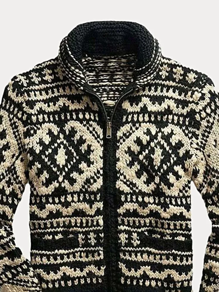 Trendy Graphic Sweater Coat