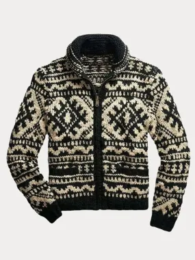 Trendy Graphic Sweater Coat