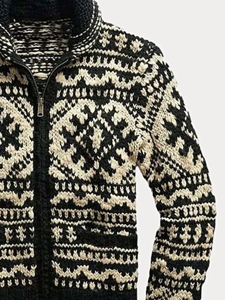 Trendy Graphic Sweater Coat