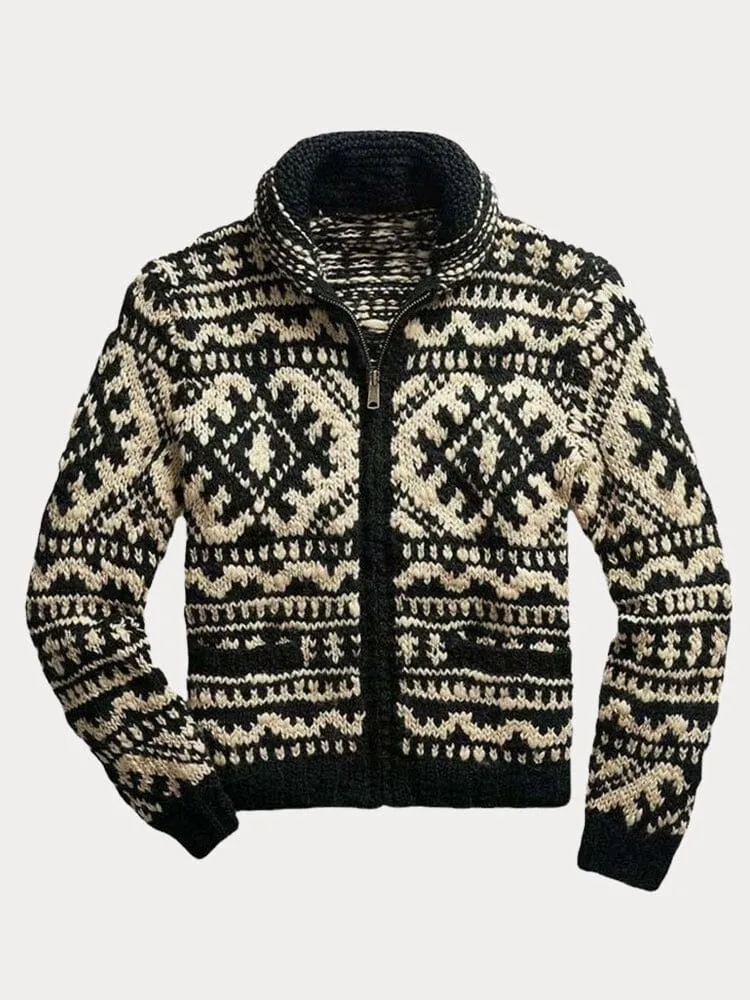 Trendy Graphic Sweater Coat