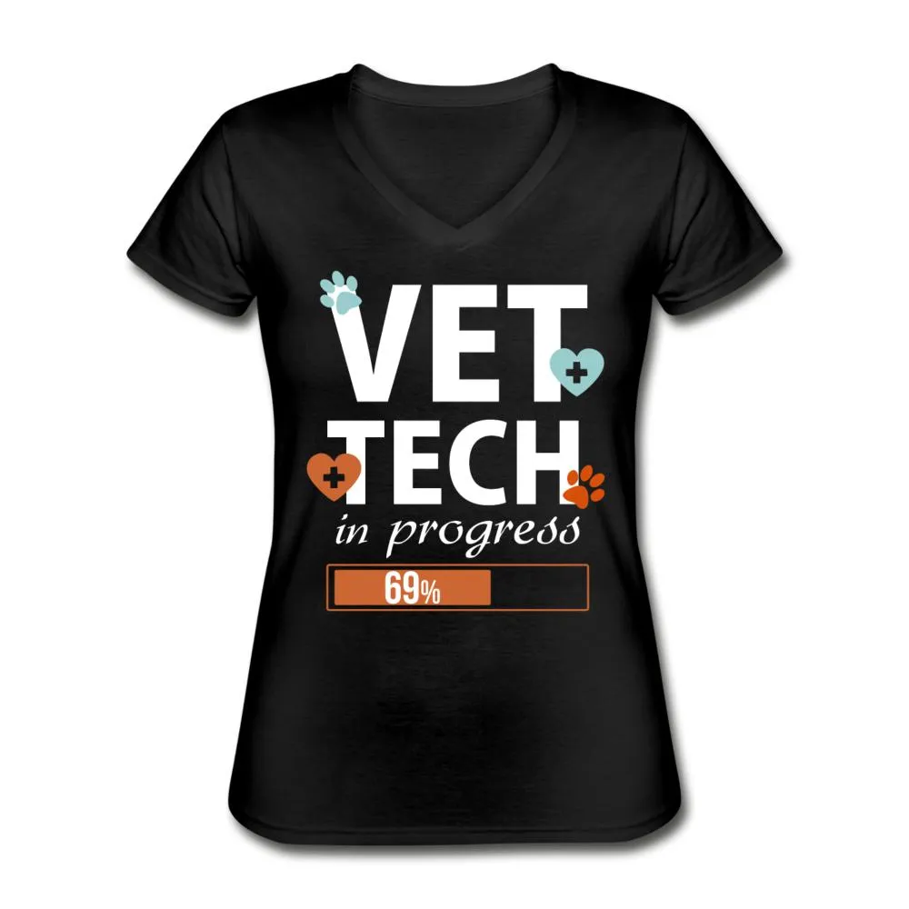 Vet Tech in progress Women's V-Neck T-Shirt