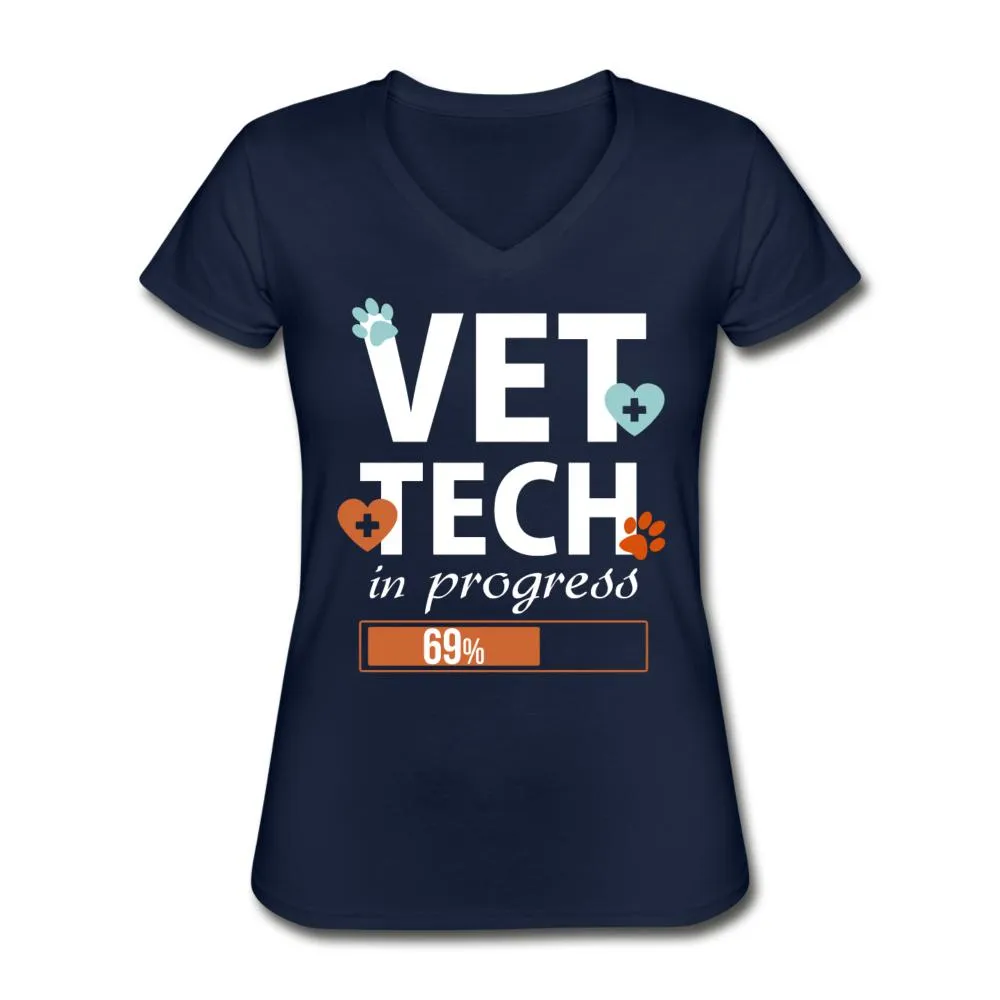 Vet Tech in progress Women's V-Neck T-Shirt