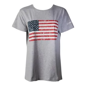 Vintage-Look American Flag T-Shirt - Women