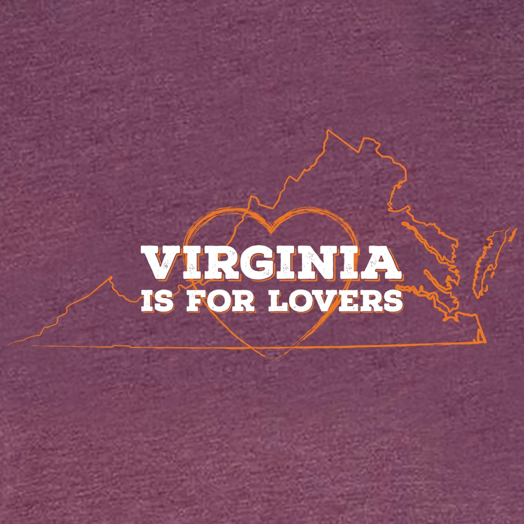 Virginia is for Lovers Triblend Long Sleeve T-Shirt - Maroon