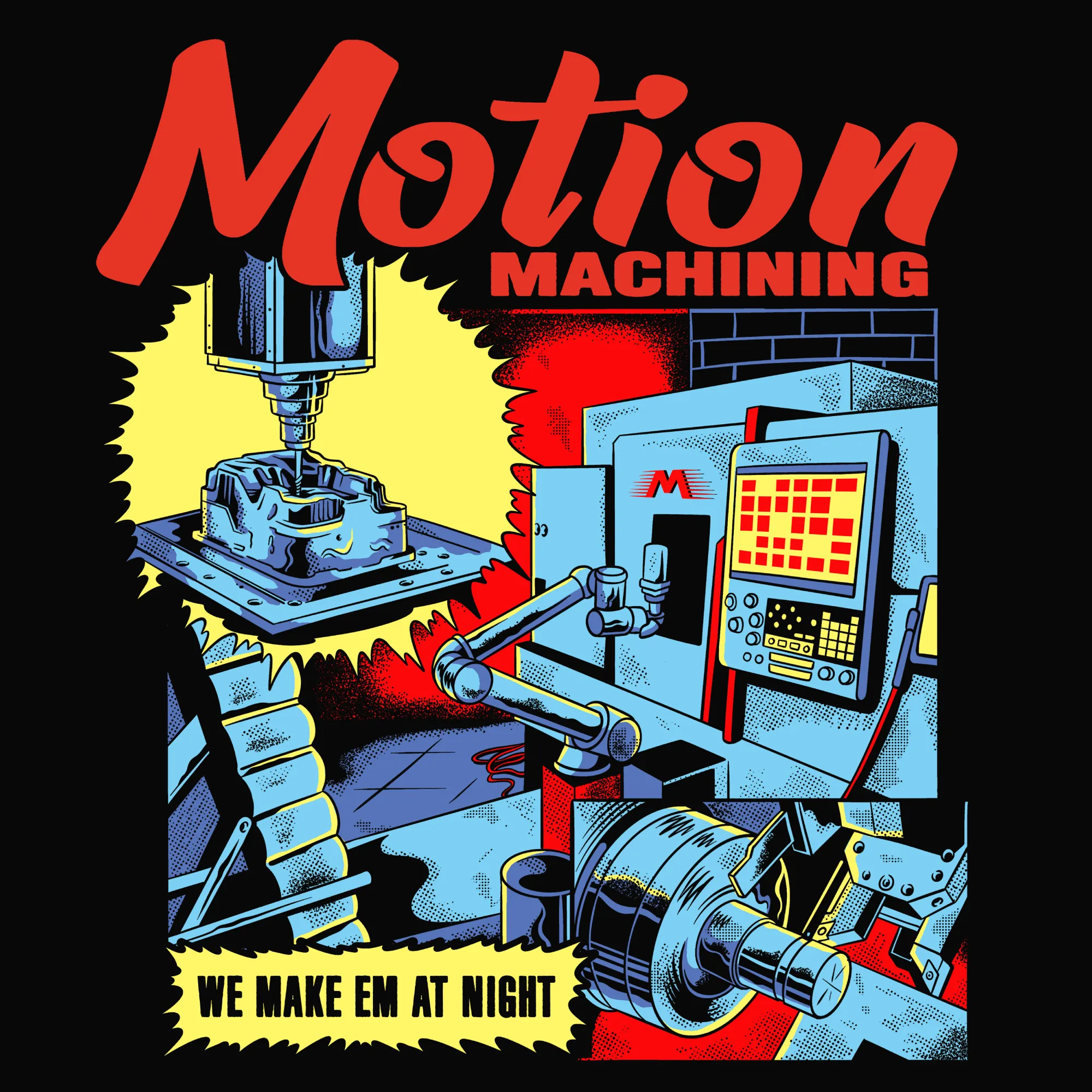 We make em at night… CNC machine shirt