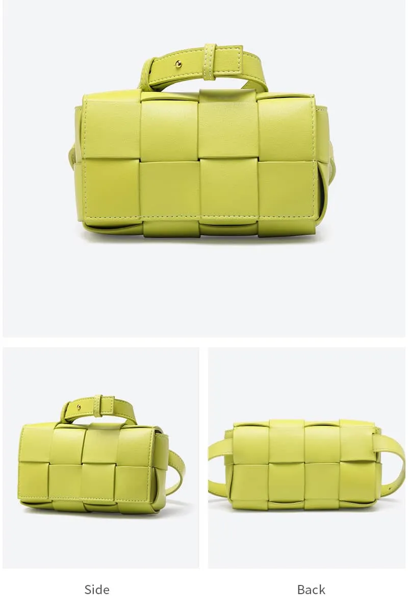 Women's fashion woven leather crossbody bag