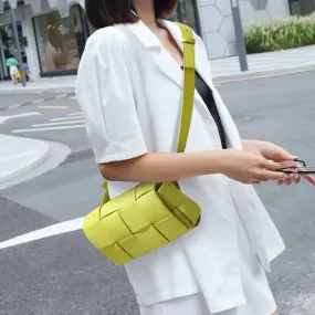 Women's fashion woven leather crossbody bag