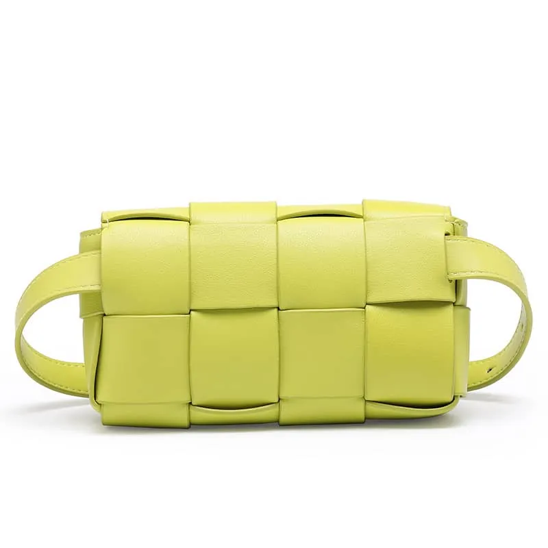 Women's fashion woven leather crossbody bag