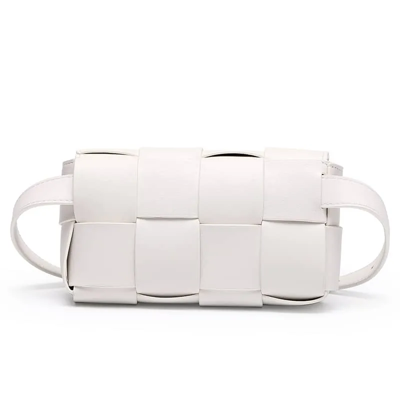 Women's fashion woven leather crossbody bag